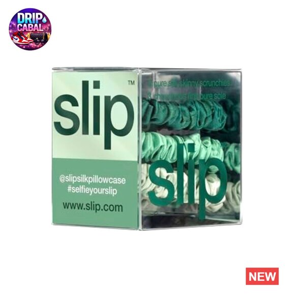 Pure Silk Skinny Scrunchies Anti-Crease Anti-Breakage Hair Protection Set main image 5